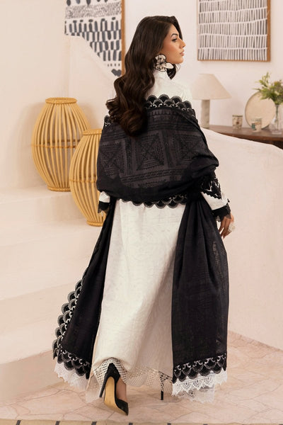 Gul Ahmed 3 Piece Unstitched Embroidered Jacquard Suit with Burnout Raw Silk Dupatta FE-52082