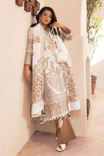 Gul Ahmed 3 Piece Unstitched Embroidered Jacquard Suit with Jacquard Dupatta FE-52090