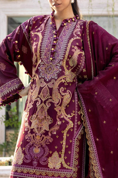 Gul Ahmed 3 Piece Unstitched Embroidered Lawn Suit with Embroidered Chiffon Dupatta FE-52100