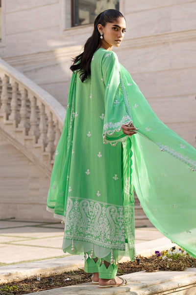 Gul Ahmed 3 Piece Unstitched Embroidered Lawn Suit with Embroidered Chiffon Dupatta FE-52101