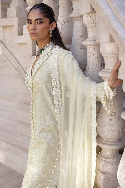 Gul Ahmed 3 Piece Unstitched Embroidered Lawn Suit with Embroidered Chiffon Dupatta FE-52122