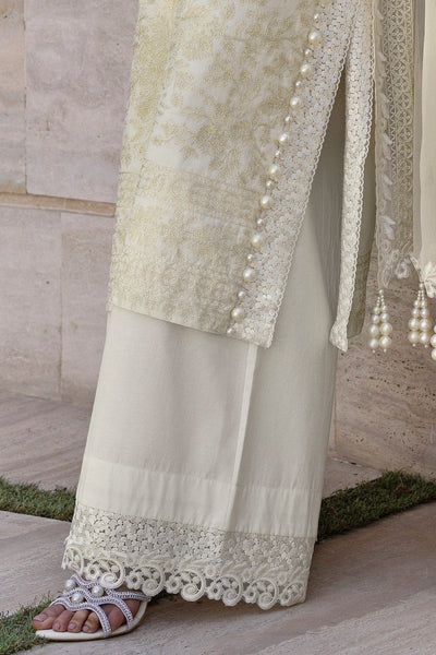 Gul Ahmed 3 Piece Unstitched Embroidered Lawn Suit with Embroidered Chiffon Dupatta FE-52122