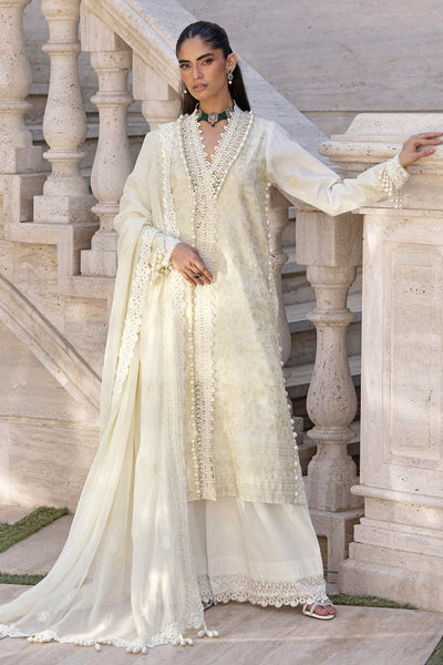 Gul Ahmed 3 Piece Unstitched Embroidered Lawn Suit with Embroidered Chiffon Dupatta FE-52122
