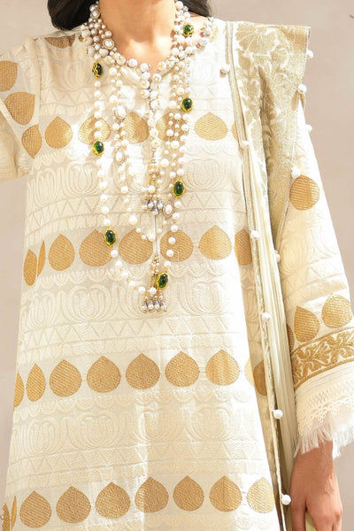 Gul Ahmed 3 Piece Unstitched Embroidered Lawn Suit with Embroidered Chiffon Dupatta FE-52128