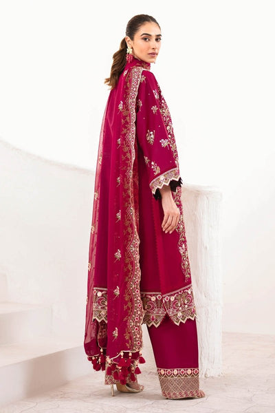Gul Ahmed 3 Piece Unstitched Embroidered Lawn Suit with Embroidered Chiffon Dupatta FE-52129
