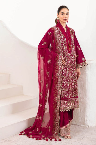 Gul Ahmed 3 Piece Unstitched Embroidered Lawn Suit with Embroidered Chiffon Dupatta FE-52129