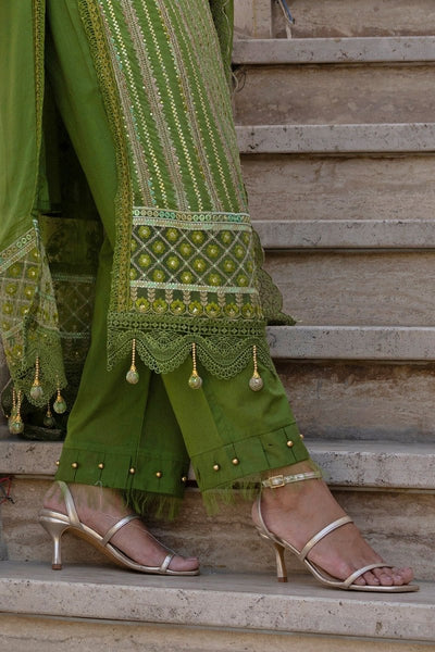 Gul Ahmed 3 Piece Unstitched Embroidered Chiffon Suit with Embroidered Chiffon Dupatta FE-52134
