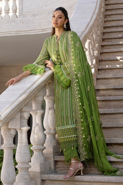 Gul Ahmed 3 Piece Unstitched Embroidered Chiffon Suit with Embroidered Chiffon Dupatta FE-52134