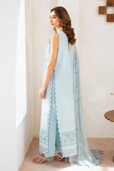 Gul Ahmed 3 Piece Unstitched Embroidered Lawn Suit with Embroidered Chiffon Dupatta FE-52141