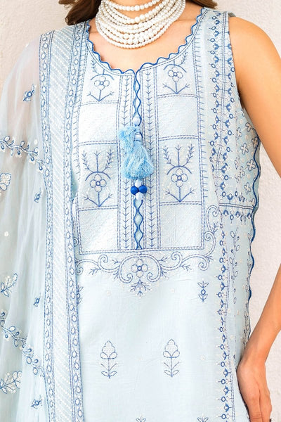 Gul Ahmed 3 Piece Unstitched Embroidered Lawn Suit with Embroidered Chiffon Dupatta FE-52141