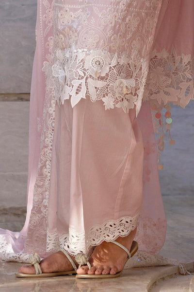 Gul Ahmed 3 Piece Unstitched Embroidered Lawn Suit with Embroidered Chiffon Dupatta FE-52152