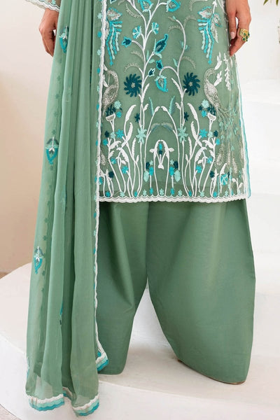 Gul Ahmed 3 Piece Unstitched Embroidered Organza Suit with Embroidered Chiffon Dupatta FE-52157