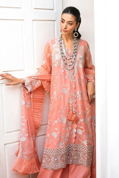 Gul Ahmed 3 Piece Unstitched Embroidered Chiffon Suit with Embroidered Chiffon Dupatta FE-52162