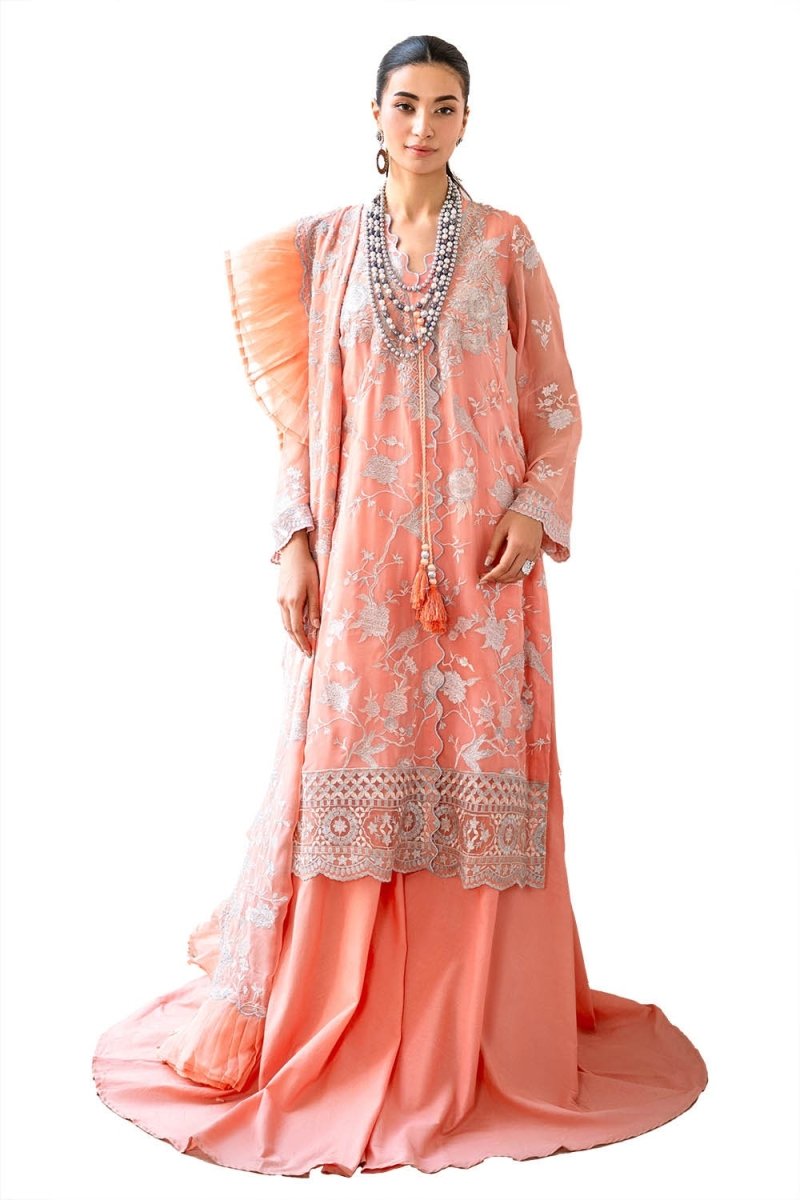 Gul Ahmed 3 Piece Unstitched Embroidered Chiffon Suit with Embroidered Chiffon Dupatta FE-52162