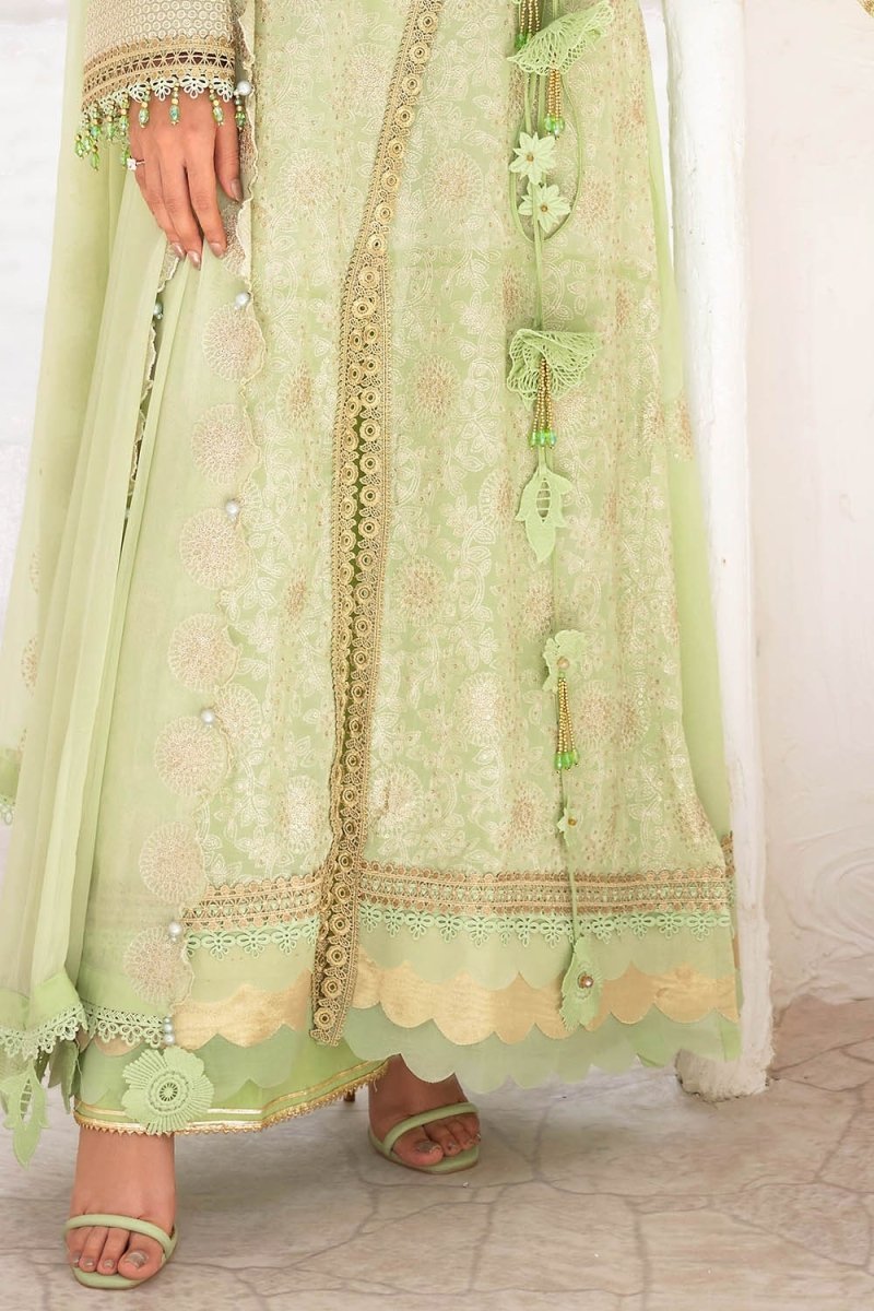Gul Ahmed 3 Piece Unstitched Embroidered Swiss Voile Suit with Embroidered Chiffon Dupatta FE-52166