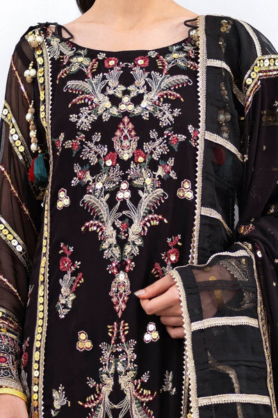 Gul Ahmed 3 Piece Unstitched Embroidered Chiffon Suit with Embroidered Chiffon Dupatta FE-52167