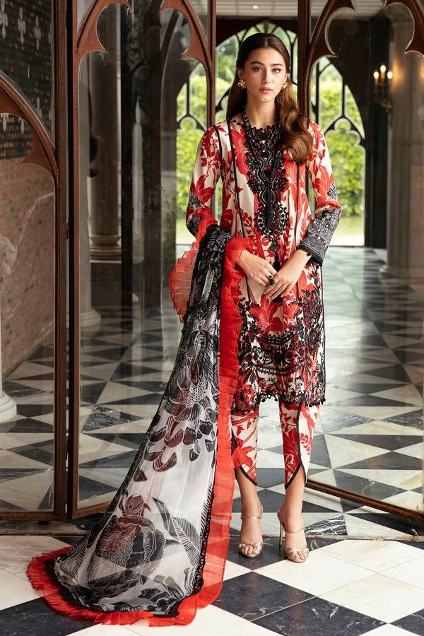 FIRDOUS 3 Piece Unstitched Digital Printed Cambric Suit - FLT-20253