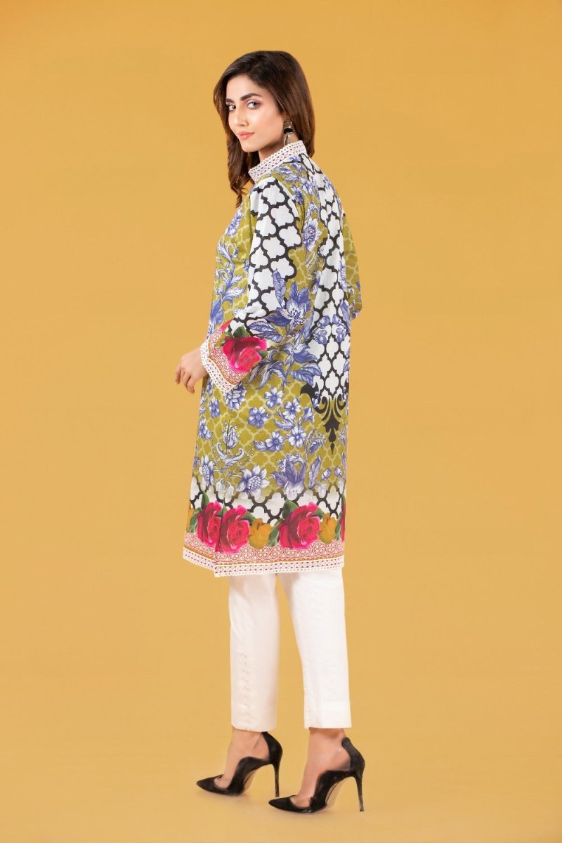 Gul Ahmed Ready To Wear Cambric Digital Printed Shirt GA-SC-133