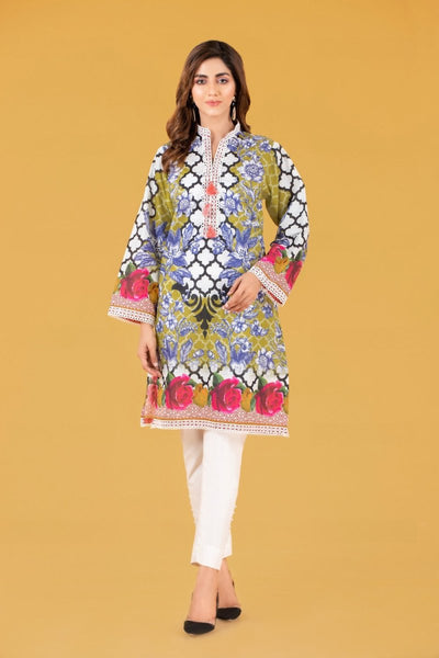 Gul Ahmed Ready To Wear Cambric Digital Printed Shirt GA-SC-133