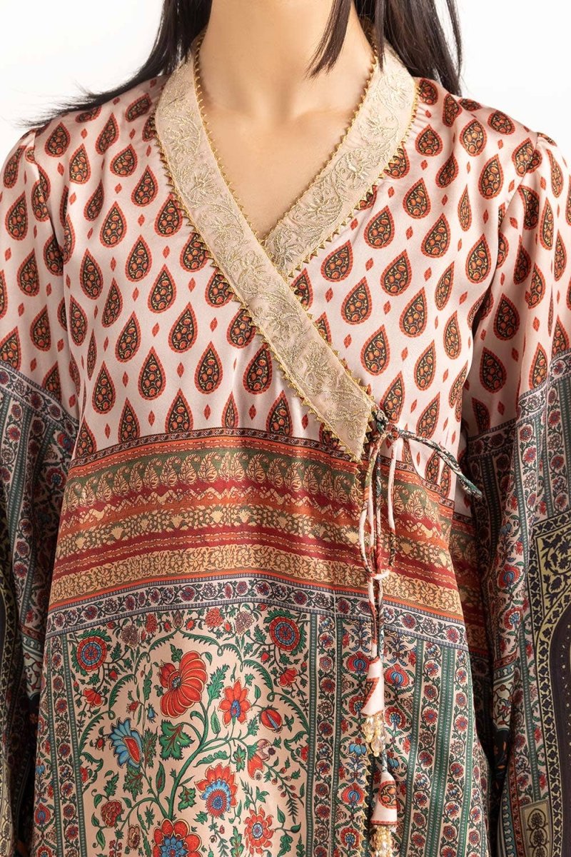 Gul Ahmed 1PC Stitched Shamoz Silk Embroidered Shirt GLM-23-28