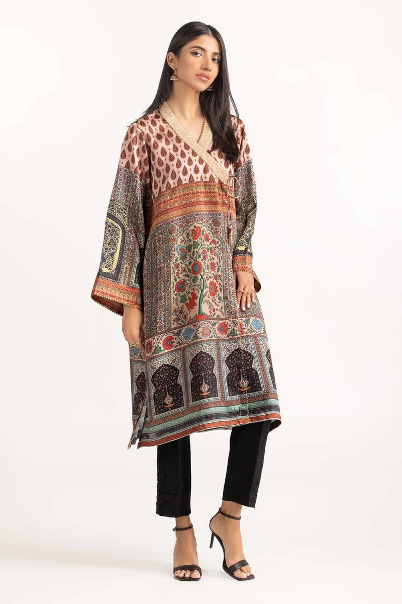 Gul Ahmed 1PC Stitched Shamoz Silk Embroidered Shirt GLM-23-28