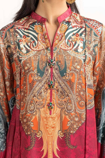 Gul Ahmed 1PC Stitched Shamoz Silk Embellished Shirt GLM-23-32