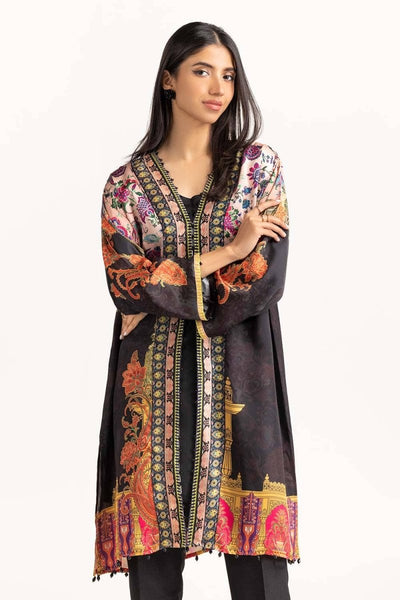 Gul Ahmed 1PC Stitched Shamose Silk Embellished Shirt GLM-23-33