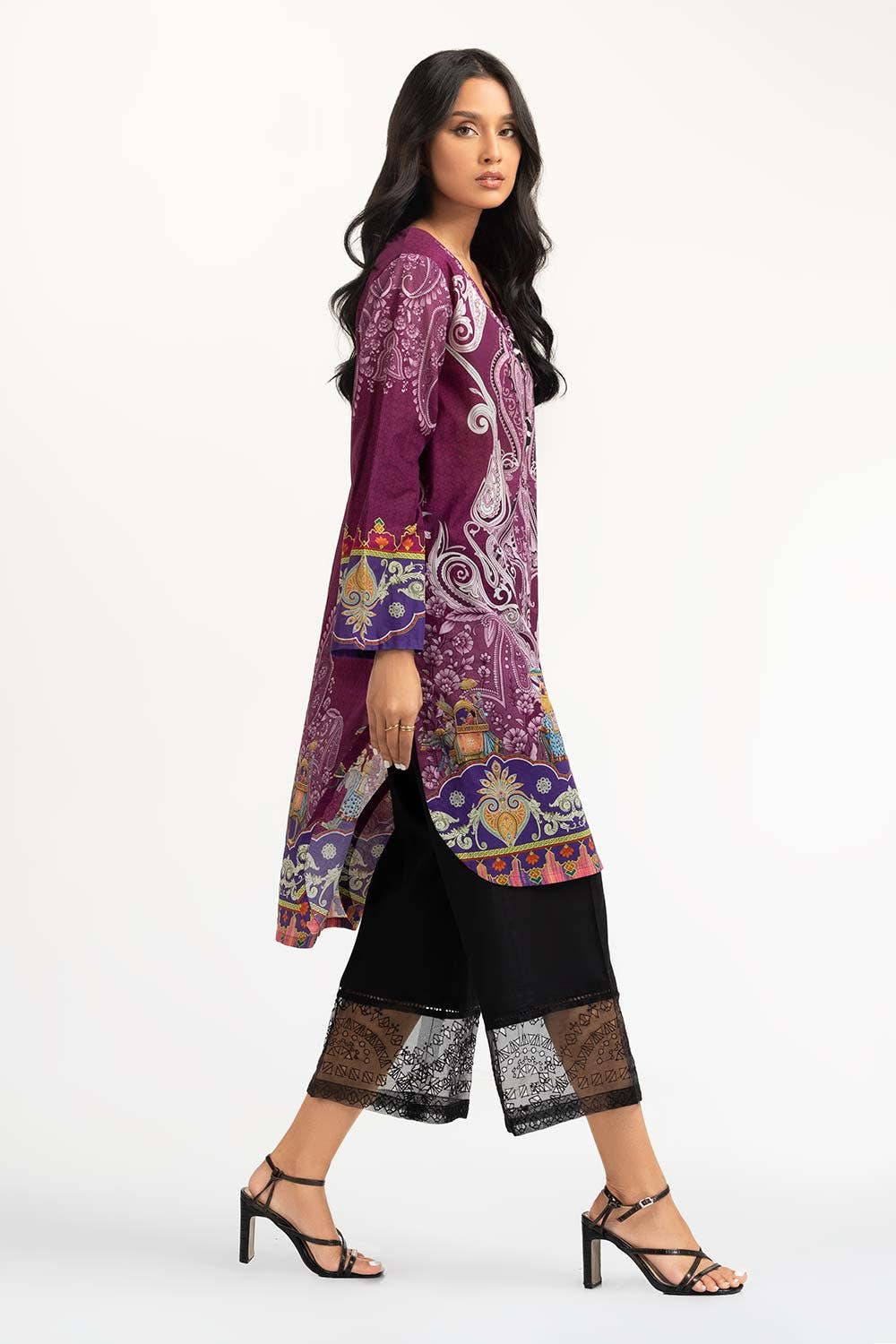 Gul Ahmed Stitched 01 Piece Digital Printed Cambric Shirt GLS-23-09