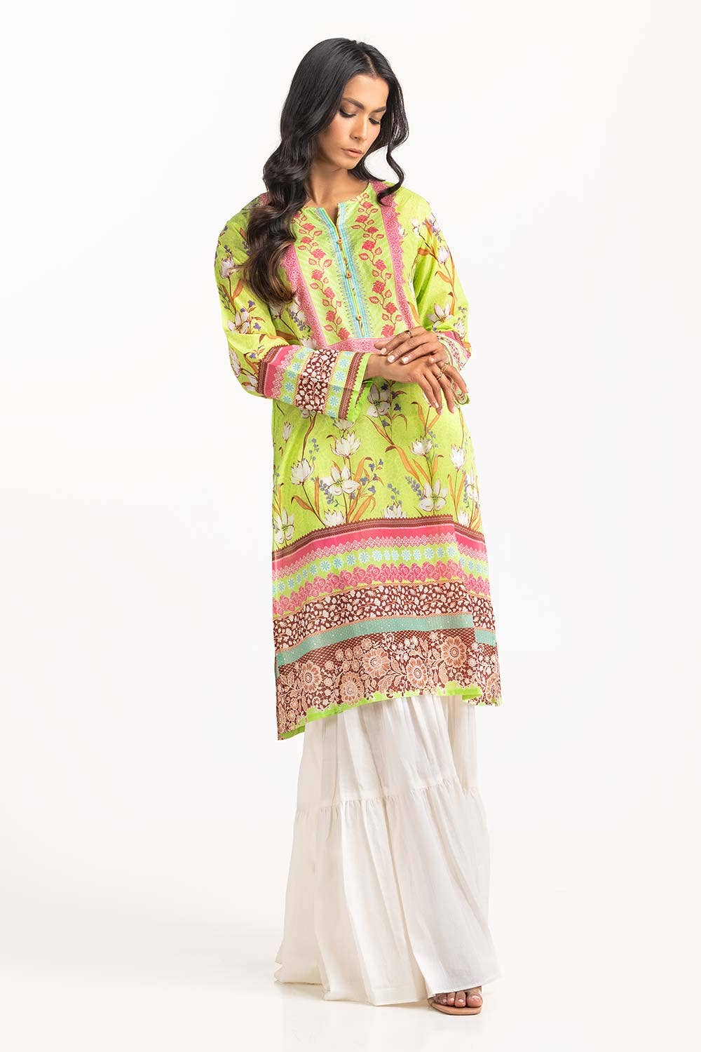 Gul Ahmed Stitched 01 Piece Digital Printed Cambric Shirt GLS-23-179