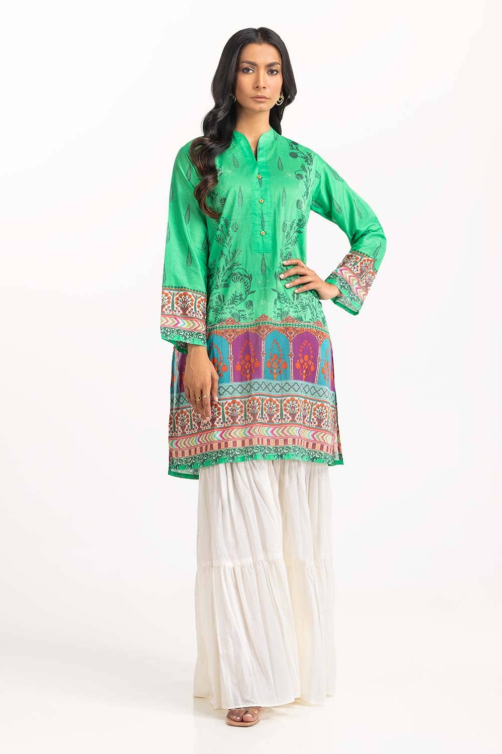 Gul Ahmed Stitched 01 Piece Printed Cambric Shirt GLS-23-181