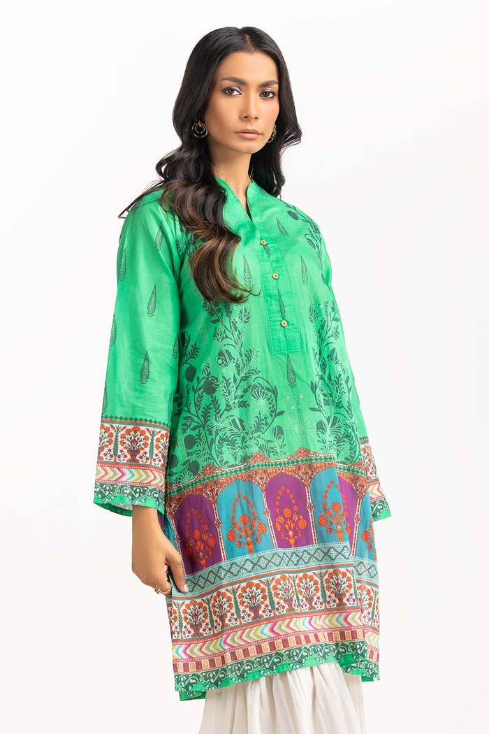 Gul Ahmed Stitched 01 Piece Printed Cambric Shirt GLS-23-181