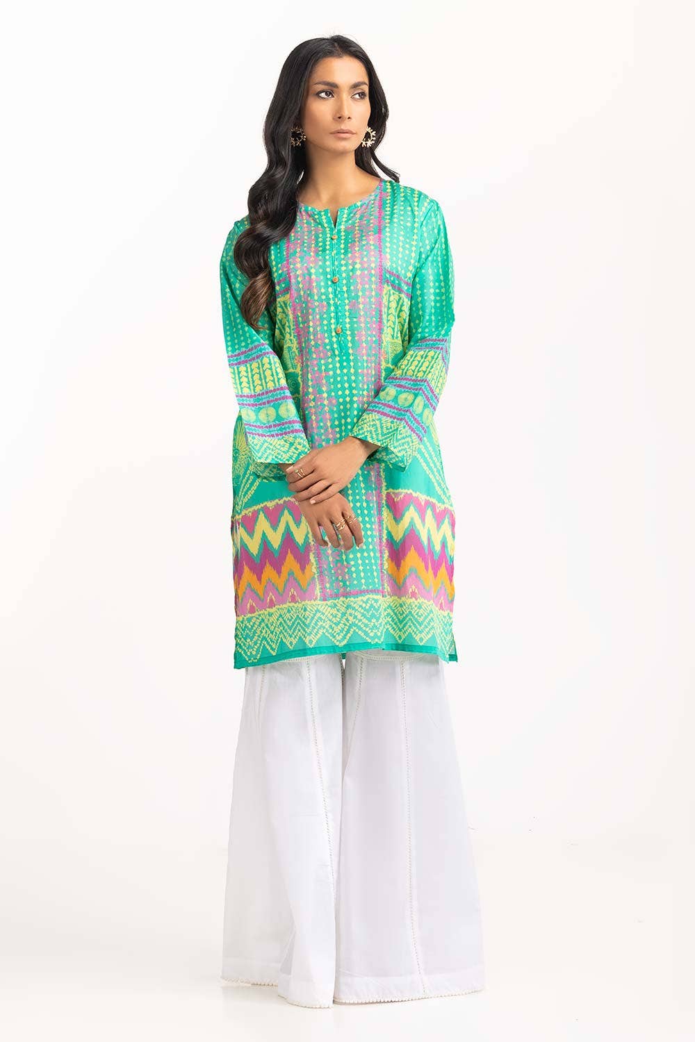 Gul Ahmed Stitched 01 Piece Digital Printed Cambric Shirt GLS-23-183