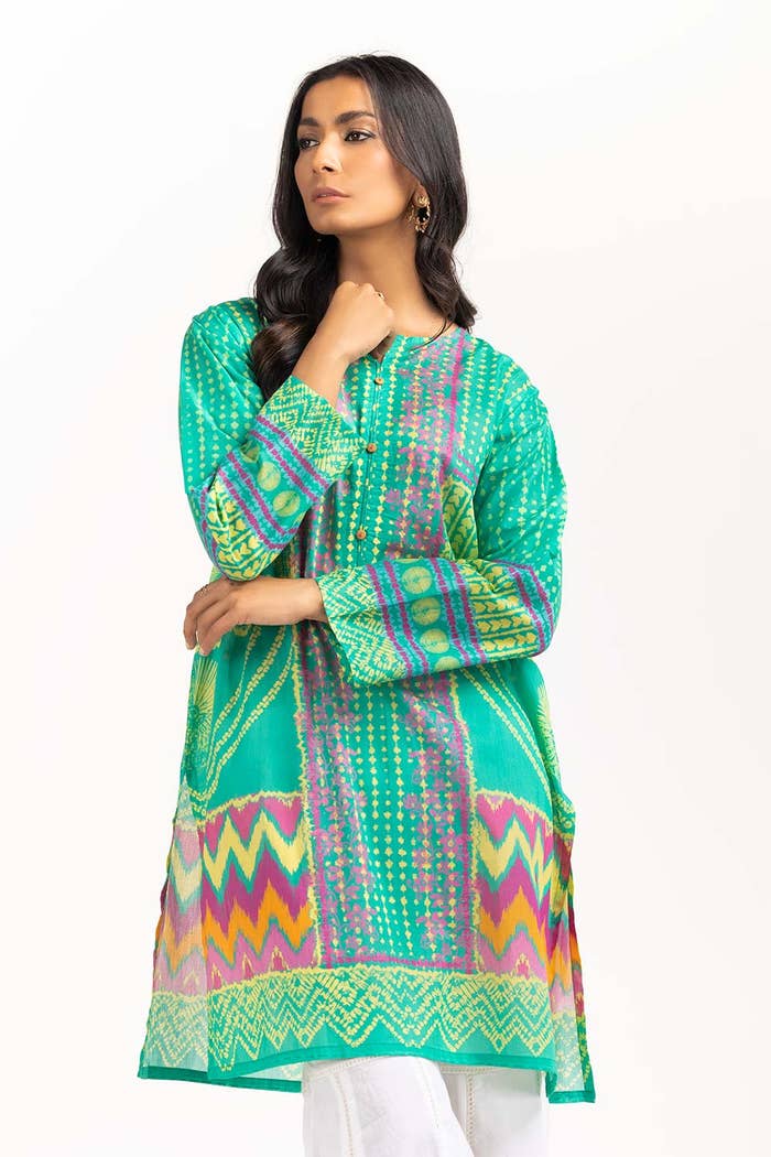 Gul Ahmed Stitched 01 Piece Digital Printed Cambric Shirt GLS-23-183