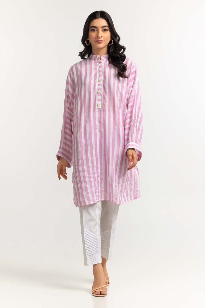 Gul Ahmed Stitched 01 Piece Dyed Cotton Yarn Shirt GLS-24-27