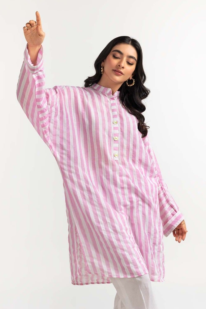 Gul Ahmed Stitched 01 Piece Dyed Cotton Yarn Shirt GLS-24-27