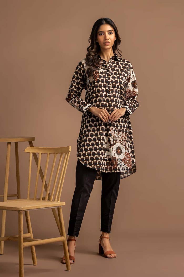 Gul Ahmed Stitched 01 Piece Digital Print Cambric Shirt GLS-24-54