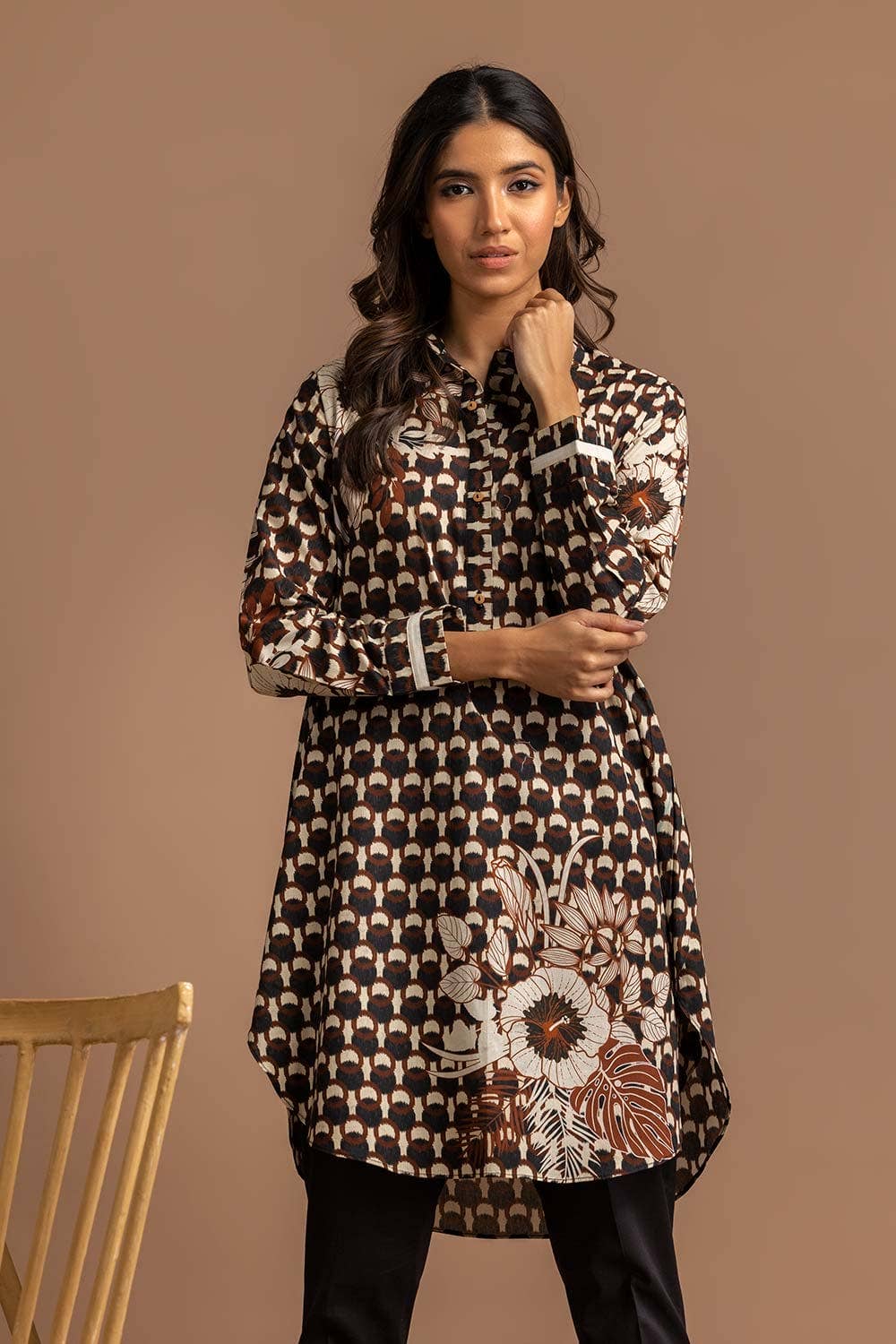 Gul Ahmed Stitched 01 Piece Digital Print Cambric Shirt GLS-24-54