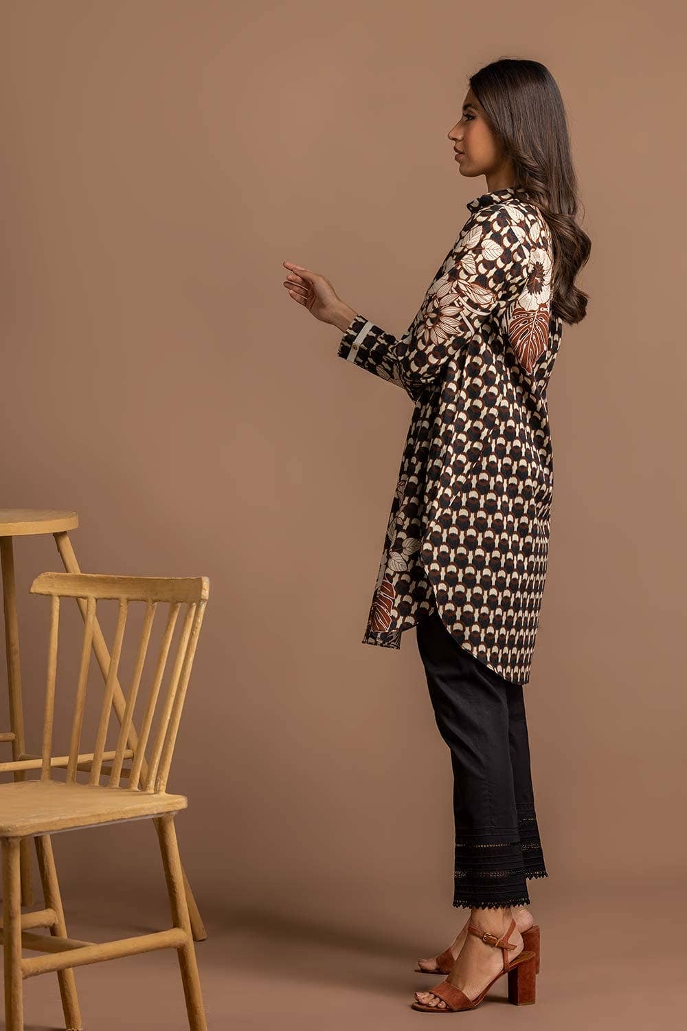 Gul Ahmed Stitched 01 Piece Digital Print Cambric Shirt GLS-24-54