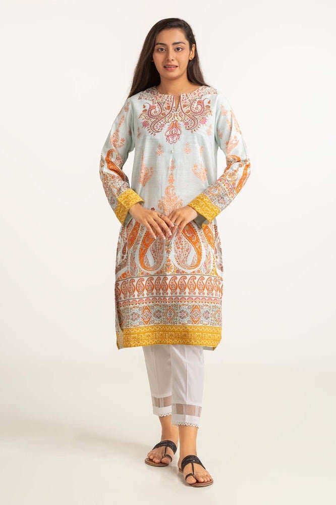 Gul Ahmed 01 Piece Stitched Digital Print Khaddar Shirt GLW-23-24