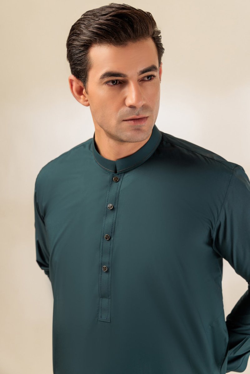 BONANZA MEN'S 2 PIECE PEACOCK-BLENDED-SHALWAR SUIT - GSBS24-018