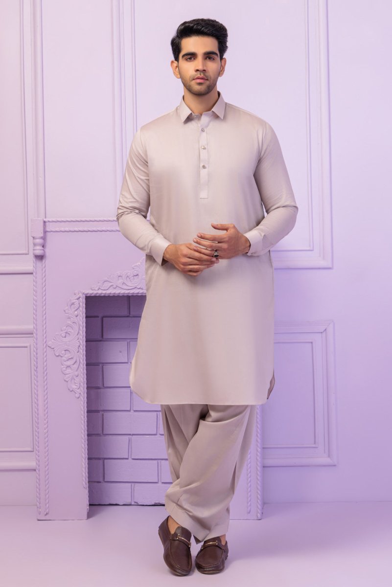 BONANZA MEN'S 2 PIECE ALBASTER-COTTON-SHALWAR SUIT - GSSR24-016