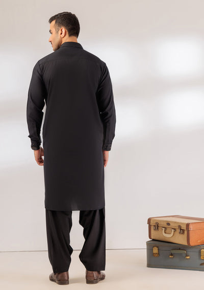 BONANZA MEN'S 2 PIECE BLACK-BLENDED-SHALWAR SUIT - GSSS24-022