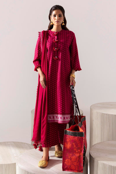 SANA SAFINAZ 3 Piece Unstitched Rotary Printed Shirt with Rotary Printed Dupatta On Linen - H232-008A-DA