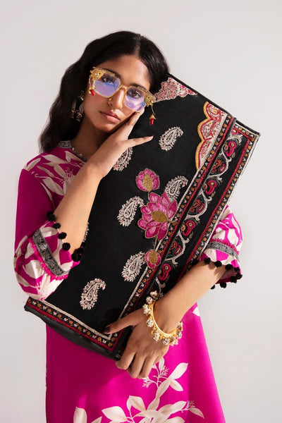 SANA SAFINAZ 2 Piece Unstitched Digital Printed Shirt On Linen with Digital Printed Pant On Cambric - H232-026A-C