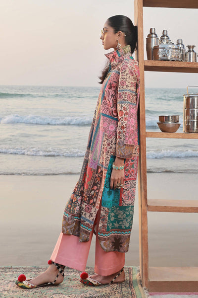 SANA SAFINAZ 2 Piece Unstitched Digital On Lawn Shirt with Dyed Cambric Pants - H241-014A-2C