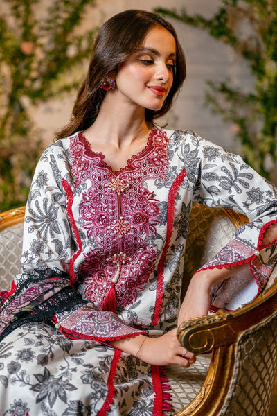 Jade Classic 3 Piece Unstitched Digital Printed Chikan Embroidered Lawn Suit - II-20494