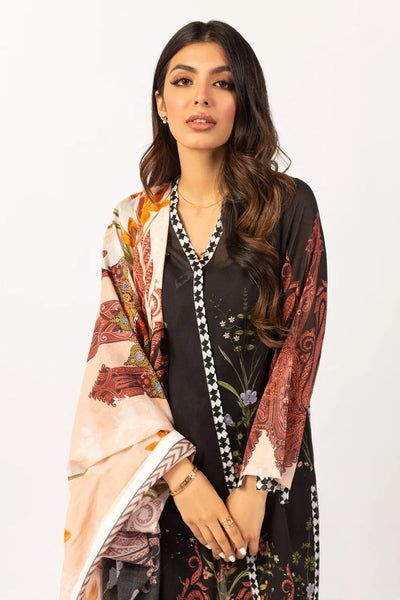 Gul Ahmed Kaaj 02 Piece Stitched Printed Cotton Shirt With Lawn Dupatta IPS-21-49 DP