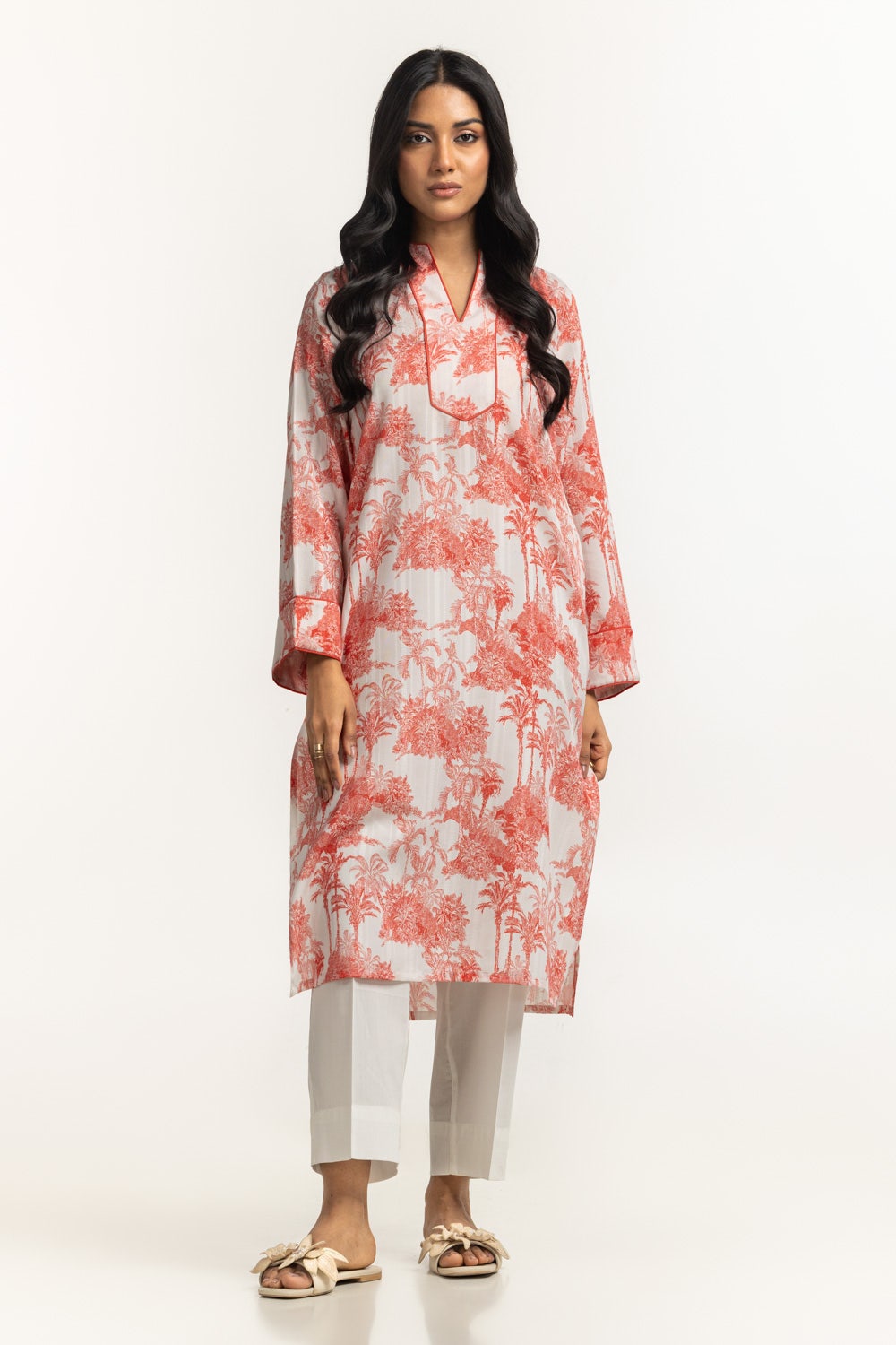 Gul Ahmed Ready to Wear 1 Piece Dobby Texture Printed Shirt IPS-44512