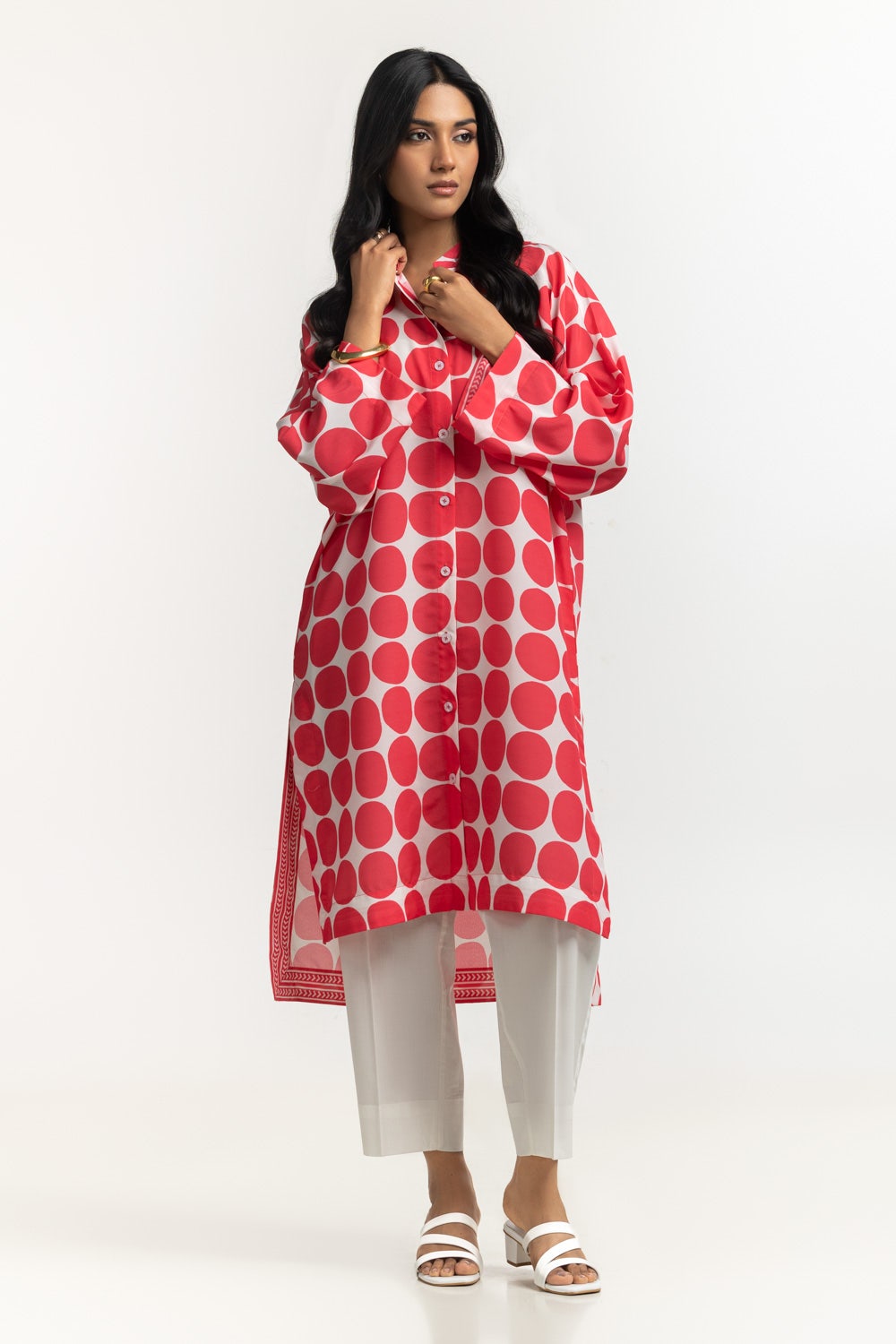 Gul Ahmed Ready to Wear 1 Piece Poly Cambric Printed Shirt IPS-44516