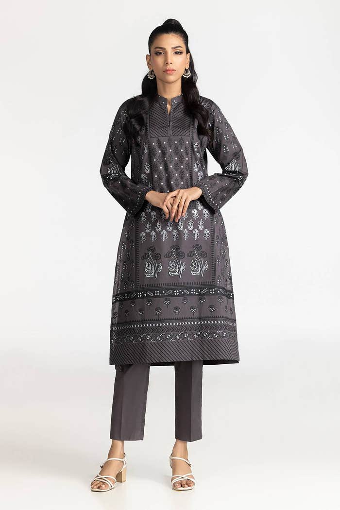 Gul Ahmed Ready to Wear 2 Piece Cambric Block Printed Co-Ord Set IPST-44123